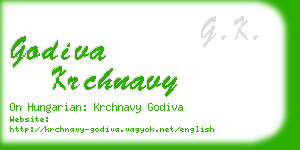 godiva krchnavy business card